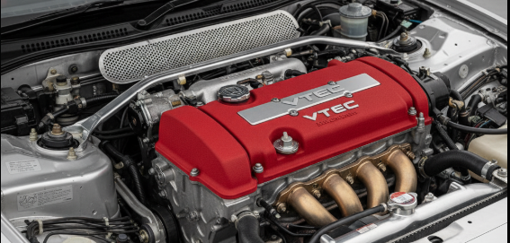 ホンダNSX タイプSゼロのエンジンベイに搭載された赤いVTECヘッドカバーが特徴的なC32B型3.2L V6エンジン。